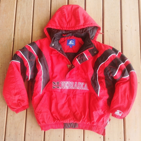 Vintage 90s STARTER NCAA Nebraska Huskers Pouch - Picture 1 of 6